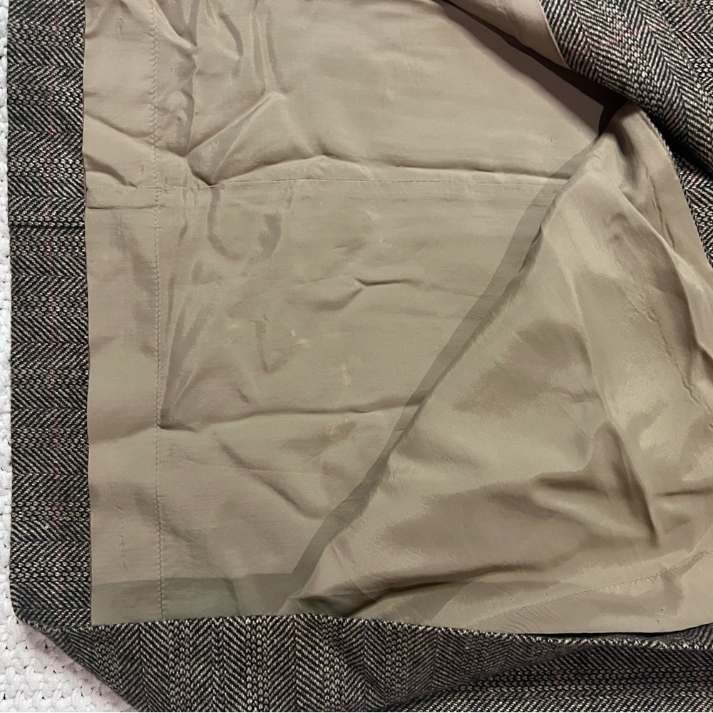 Ralph Lauren Vintage Made in USA Brown Tweed Midi Skirt With Pockets - Picture 6 of 9